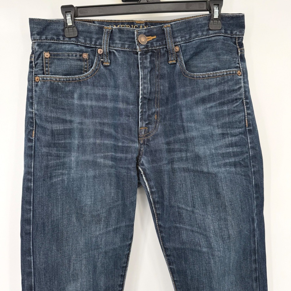 American Eagle Original Taper Jeans Mens 30x30 Dark Blue Denim 100% Cotton